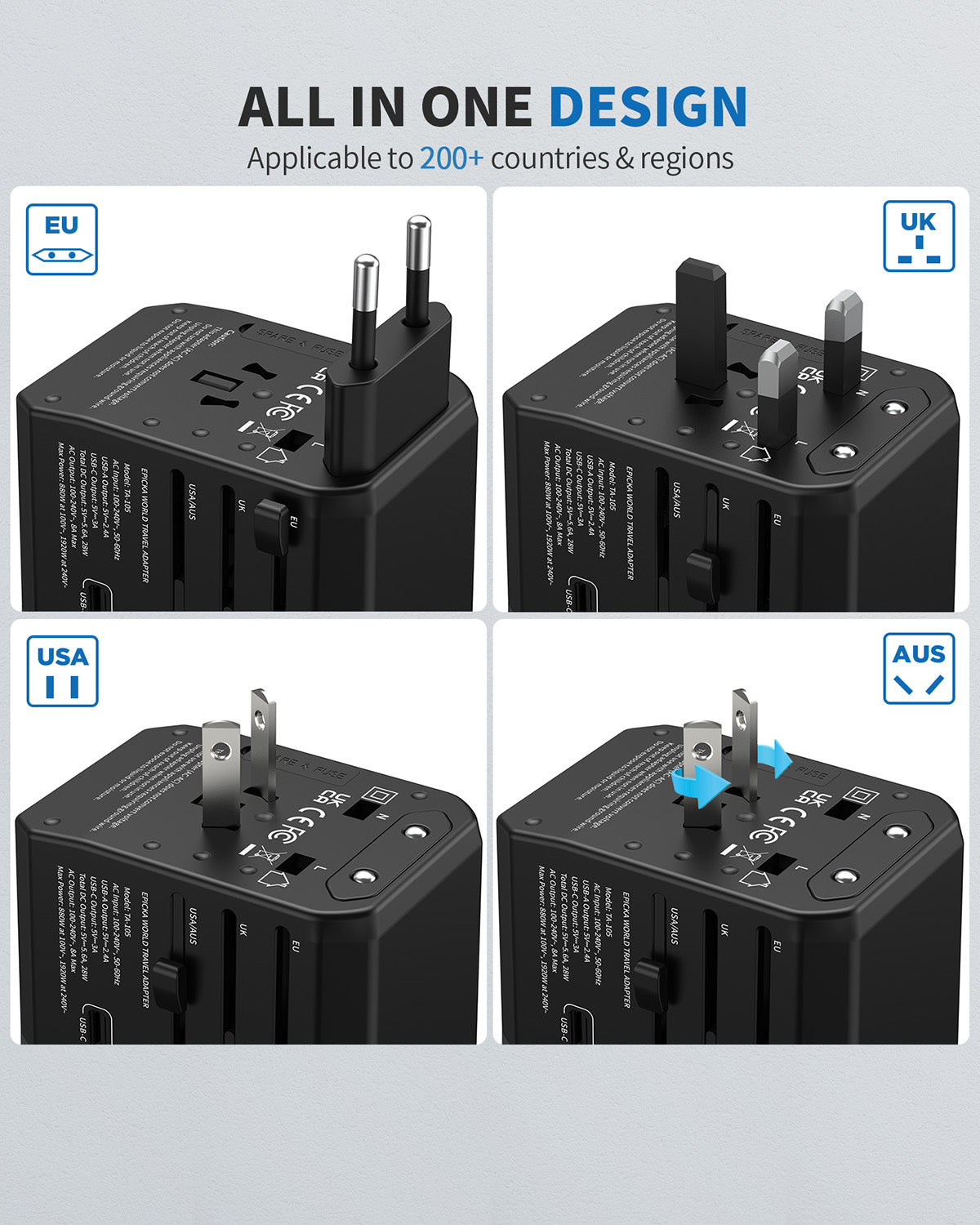 TA-105 Universal-Reiseadapter