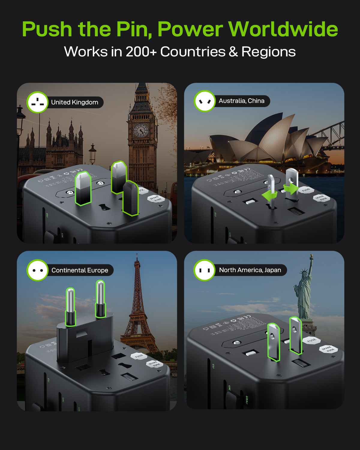 Pulse 45W Universal Travel Adapter